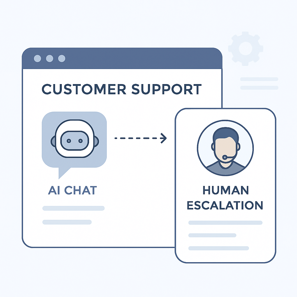 Dashboard de atendimento ao cliente mostrando integração de chat com IA
