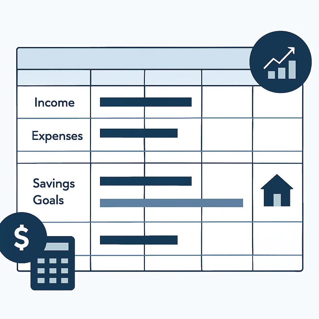 Planilha de planejamento financeiro para compra de imóvel