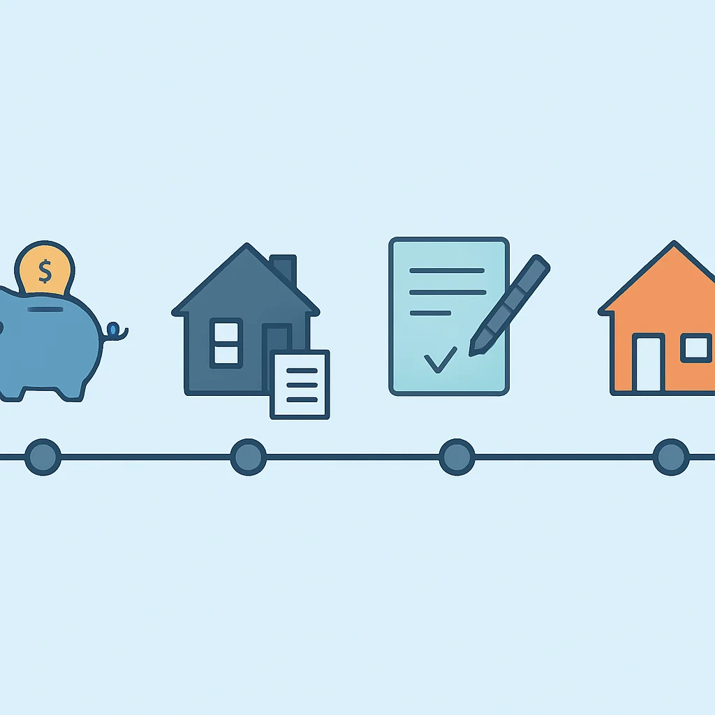 Diagrama de linha do tempo do processo de compra de imóvel