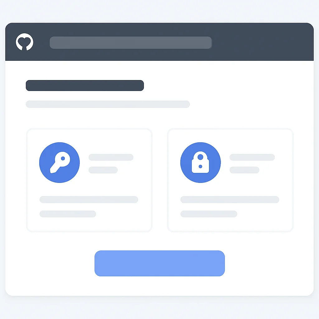 Interface do GitHub Secrets mostrando como adicionar um novo segredo de repositório ou de ambiente