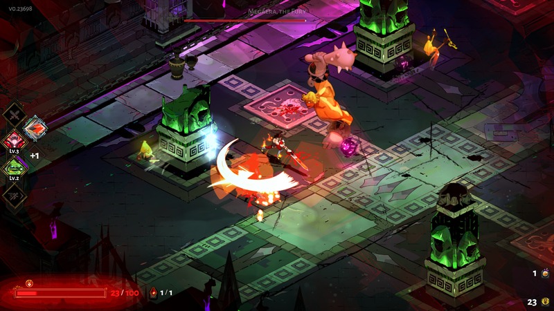 Captura de tela de um jogo indie roguelike