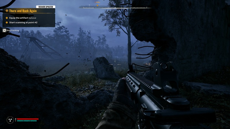 Stalker explorando a Zona de Exclusão de Chornobyl em S.T.A.L.K.E.R. 2