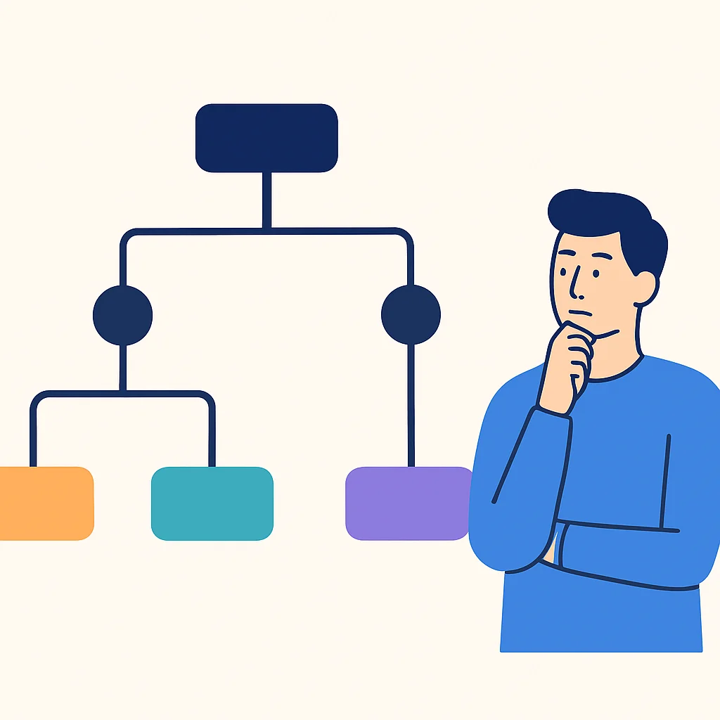 Diagrama de árvore de decisão para escolher um framework frontend