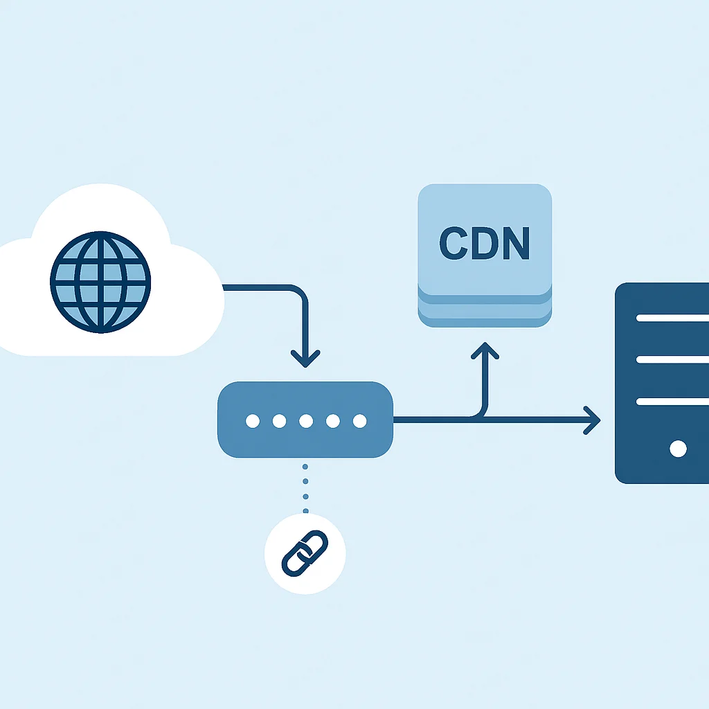 Diagrama de arquitetura de rede mostrando rotas de egress de dados otimizadas com CDN e links privados