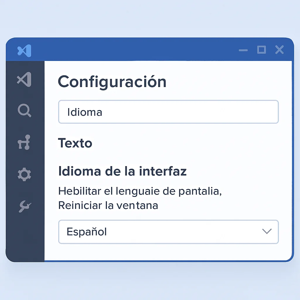 Captura de tela do VS Code com interface e menus em espanhol.