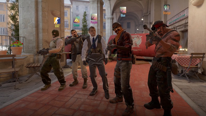 Jogadores de Counter-Strike 2 em uma partida competitiva no mapa Inferno
