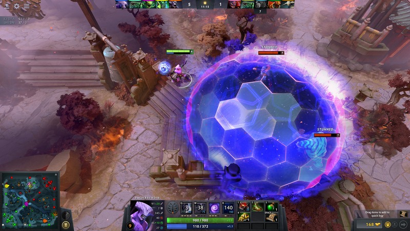 Heróis de Dota 2 em batalha intensa no mapa do jogo
