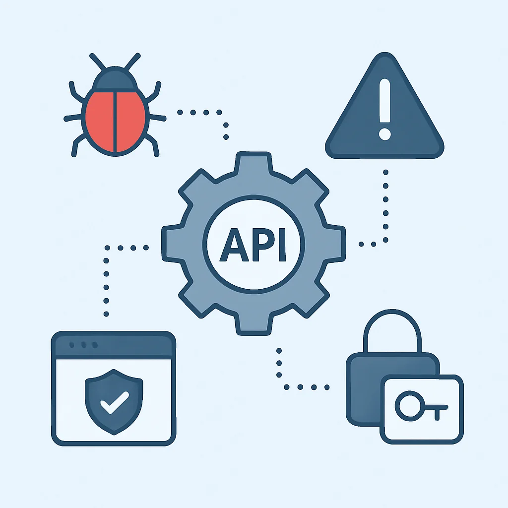 Diagrama ilustrando ameaças comuns à segurança de APIs e estratégias de mitigação