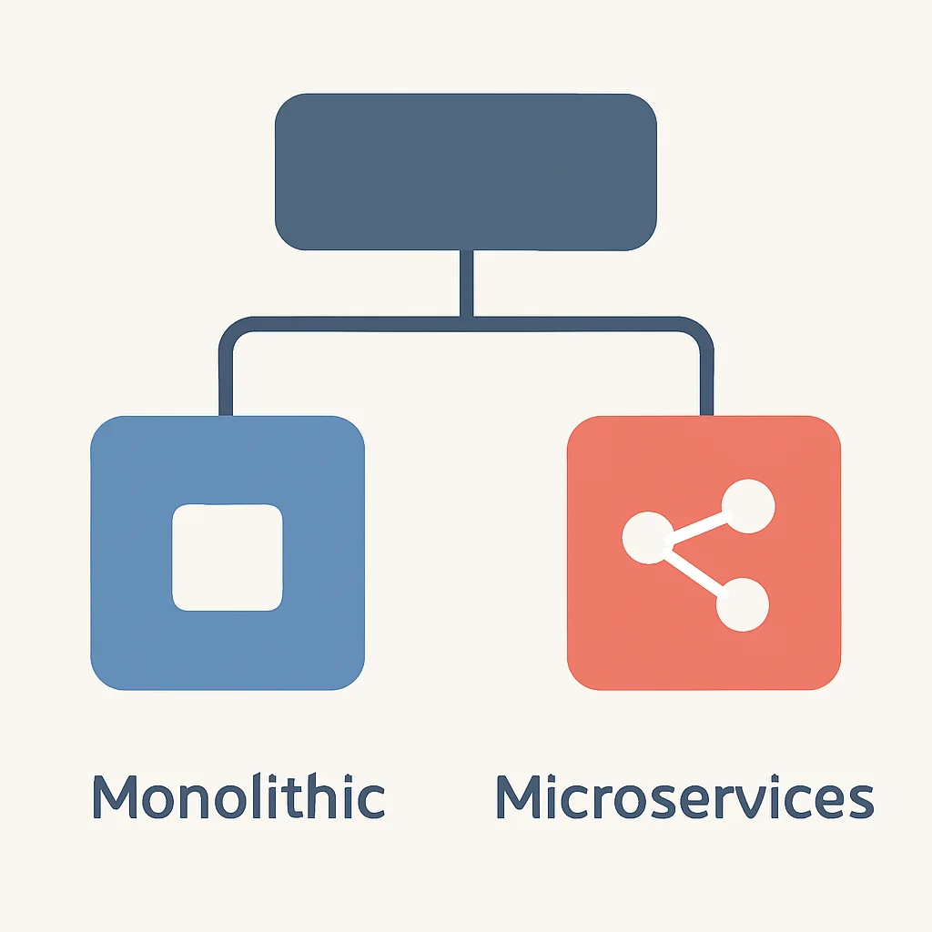 Diagrama de árvore de decisão para escolher entre monolito e microsserviços